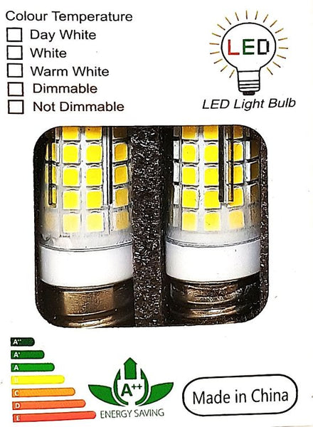 E11 Base 8W LED Bulb, White (Pack of 2)