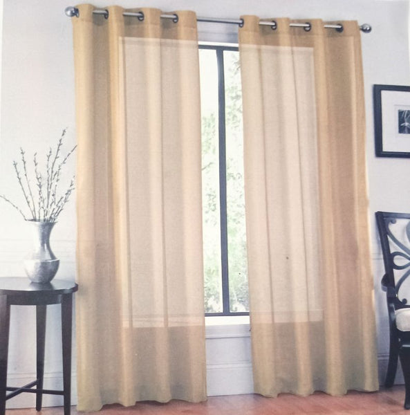 Heritage Voile Grommet Curtain Panel Pair