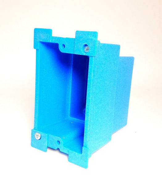 Carlon BH118R Outlet Box, Old Work, 1 Gang, Blue