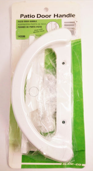 Prime Line 143598 White Sliding Patio Door Handle Set
