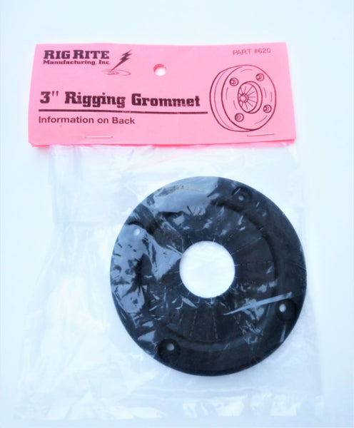 Rig Rite Manufacturing Marine 3" Black Rubber Rigging Grommet