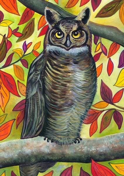 Toland Forest Owl Flag Garden Flag, 12.5" X 18"