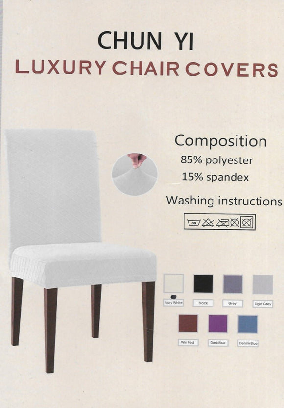 CHUN YI Luxury Dining Chair Slipcovers, Ivory White 