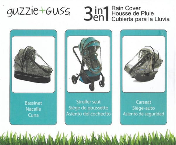Guzzie+Guss 3-in-1 Rain cover (Car Seat, Bassinet, and Stroller Seat)
