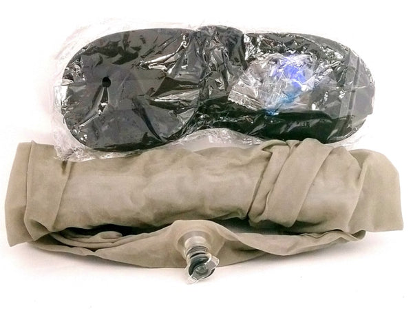 Inflatable Travel Pillow with Eye Mask and Earplugs, Grey