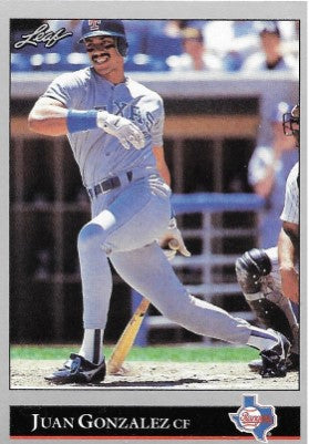 1992 Leaf Baseball Card #62 Juan Gonzalez