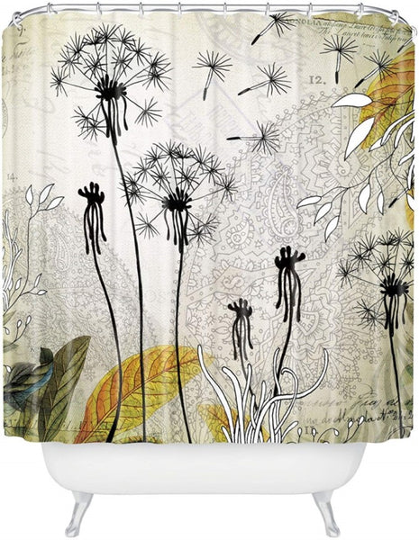 Dandelion Shower Curtain by Deny Designs