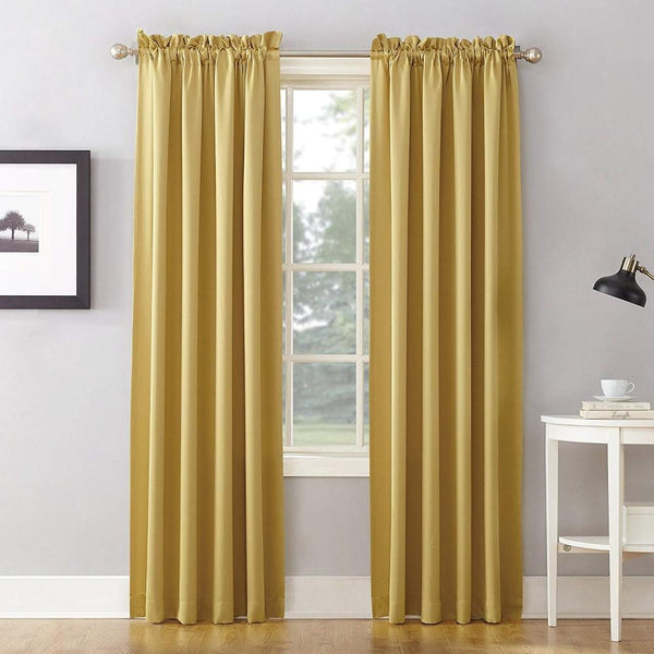 Sun Zero Room Darkening Curtain Panel Flax