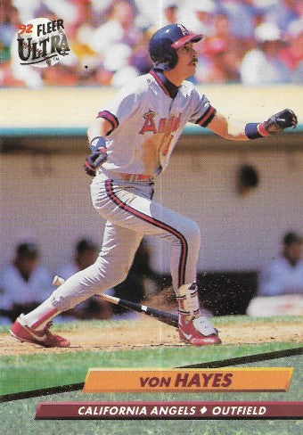 1992 Fleer Ultra Baseball Card #326 Von Hayes