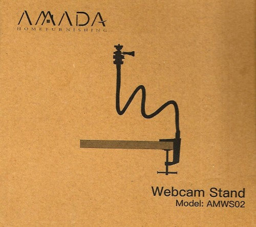 25 inch Flexible Arm Webcam Stand / Phone Holder - 360 Degrees Desk or Bed Gooseneck Mount Stand