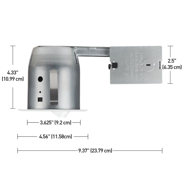 Globe Electric 4-Inch Square Directional Recessed Lighting Kit, Brushed Nickel