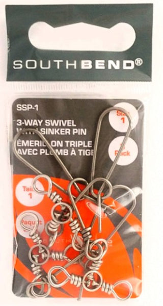 South Bend 3-Way Brass Swivel with Sinker Pin