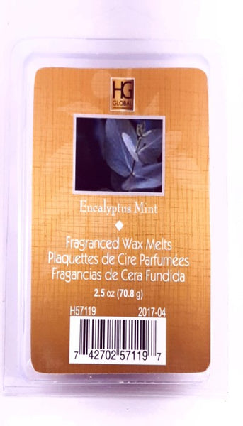 Hosley Candle Company Eucalyptus Mint Scented Wax Cubes / Melts/ Tarts - 2.5 Oz