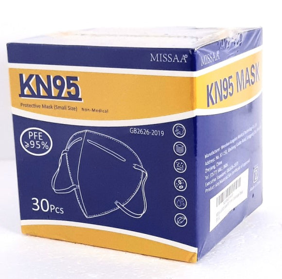 Missaa Kids KN95 Protective Face Masks, Pack of 30