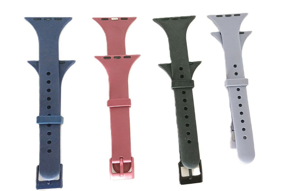 4 Pack Sport Watch Bands, 42mm-44mm S/M, Various Colors