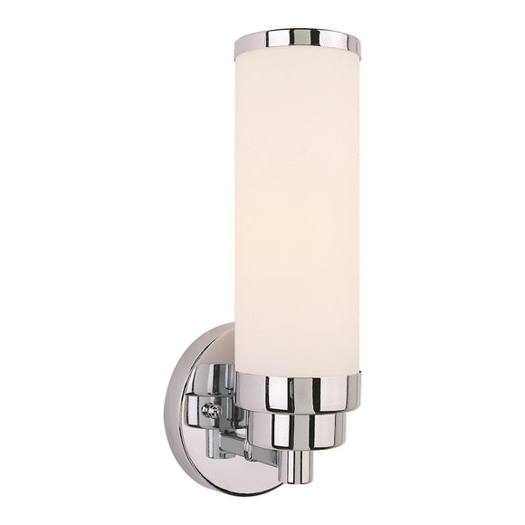 Forte Lighting Wall Sconce with Satin Opal Glass Shades, Chrome