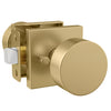 MEGA HANDLES Modern Heavy-Duty Privacy Door Knob - Satin Brass