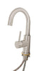 CREA Gooseneck Single Handle Deck Mount Faucet, Brushed Nickel