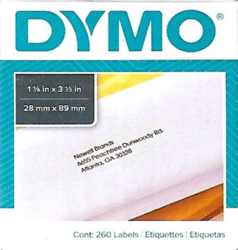 DYMO LabelWriter Thermal Label, Standard Address 260 Labels, White