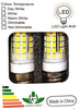E11 Base 8W LED Bulb, White (Pack of 2)