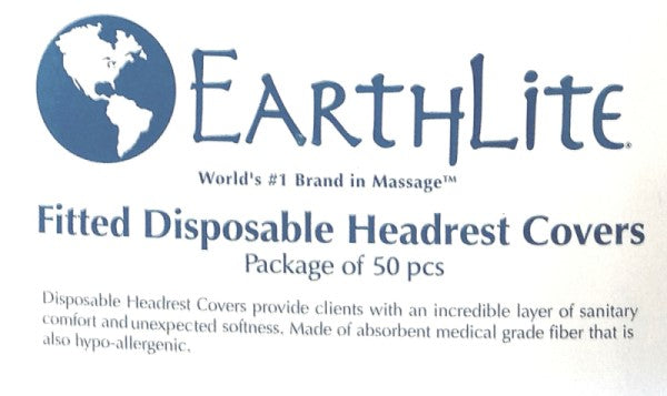 Earthlite Fitted Disposable Headrest Covers, 50 Count