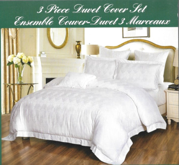 Martinelli Ginetto Italian Luxury Collection 3 Piece Silk/Cotton Duvet Cover Set, Queen