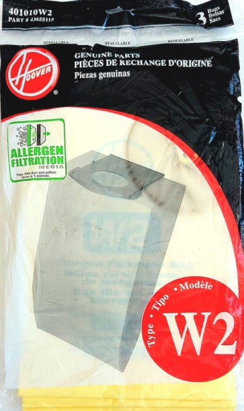 Genuine Hoover Type W2 Allergen Bag (3-Pack)