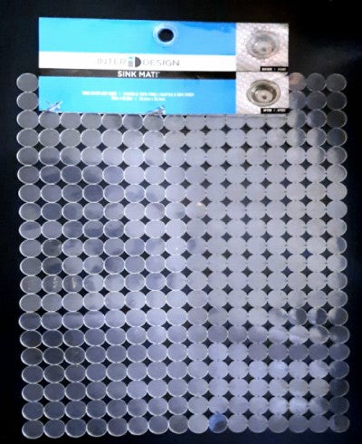 InterDesign Orbz Kitchen Sink Protector Mat - Large, Clear