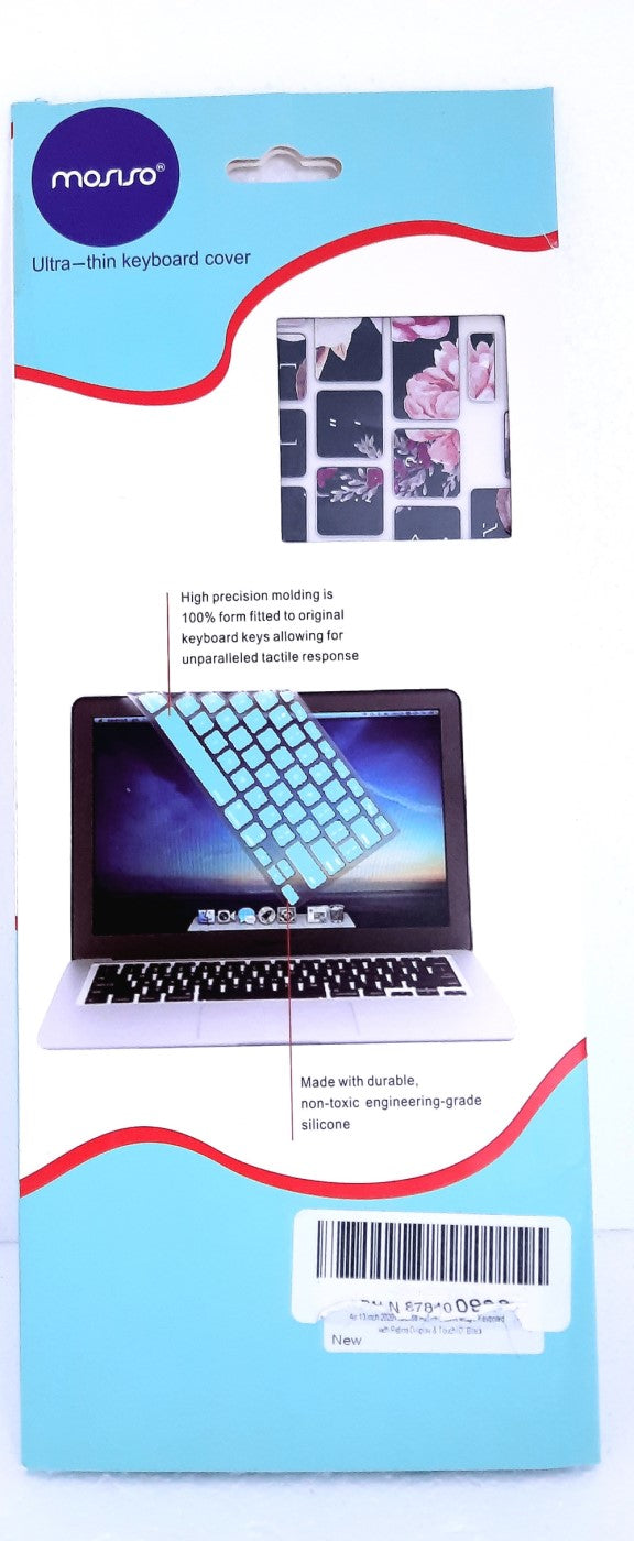 MOSISO Peony Waterproof Keyboard Protective Silicone Skin Cover Macbook Air 13”