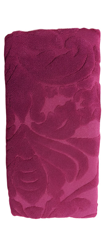 Madison Home Velvet Damask Stretch Dining Chair Cover, Burgundy (Set of 2)