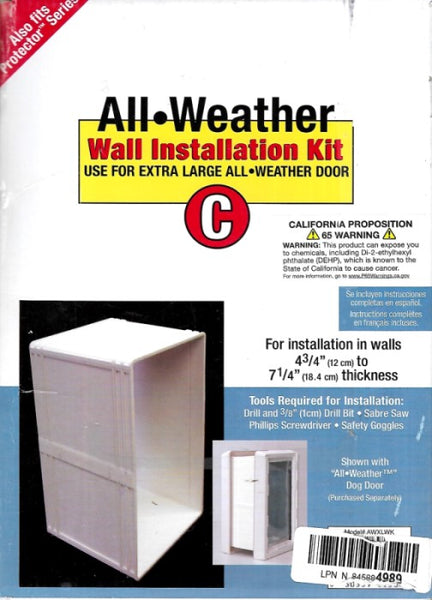 Perfect Pet Wall Kit for All Weather Dog Door, Extra Large C