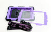 Rugged Case for Galaxy Tab A W Rotating Stand, Screen Protector, Handle Shoulder Strap, Black  Purple