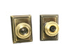 Schlage Georgian Bed & Bath Lock Knob with Addison trim, Antique Brass