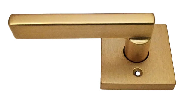 Weiser Halifax Gold Non-Turning Dummy Door Handle, Satin Brass