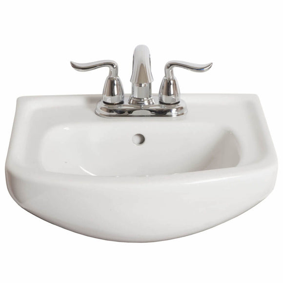 Fine Fixtures Vitreous China Compact Bath Sink, White