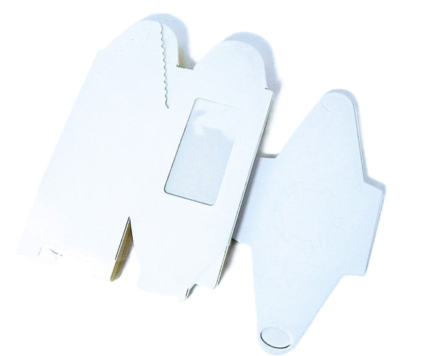 White Single Cupcake Gift Boxes  Containers with Window Insert