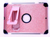 YINLAI iPad 9.7” Case, 3 in 1 Pink Glittery Hybrid Shockproof Kickstand Silicone Protective Cases, Rose Gold