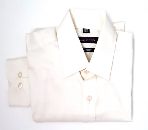 Bellissimo Regular Fit Wrinkle Free Long Sleeve Men Dress Shirt, 14½