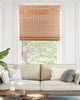 Chicology Light Filtering Cordless Bamboo Roman Shades, with Valance 23" W X 64" H, Squirrel