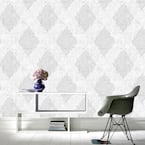 Graham & Brown Kyoto Cork Medallion Light Gray / Silver Wallpaper