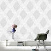 Graham & Brown Kyoto Cork Medallion Light Gray / Silver Wallpaper