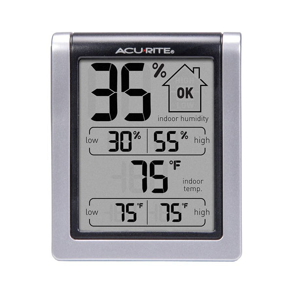 AcuRite Humidity Monitor with Indoor Thermometer, Digital Hygrometer and Humidity Gauge Indicator, 00613MB