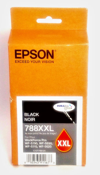 Original Epson T788XXL120 (788XXL) DURABrite Ultra XL PRO High-Yield Ink, Black