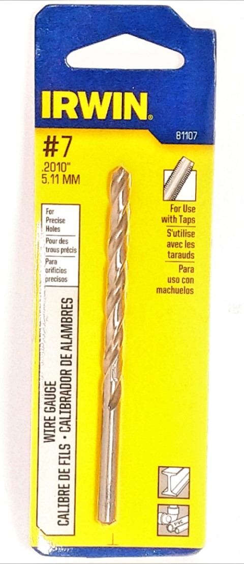 Irwin High Speed Steel Straight Wire Gauge Bit-# 7