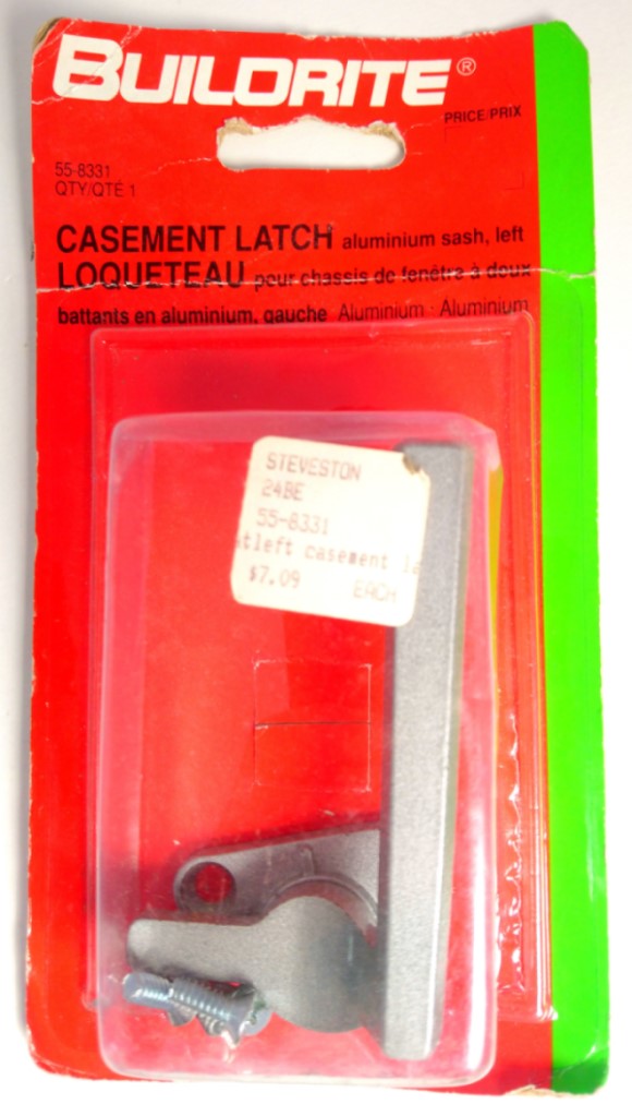 BuildRite Casement Latch Aluminium Sash, Left. New, packing may be partially damaged