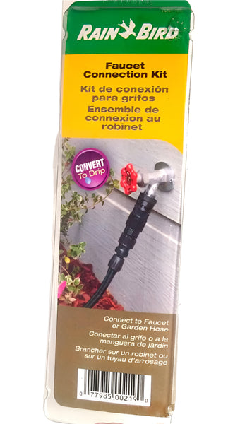 Rain Bird Drip Irrigation Easy Fit Faucet Connection Kit for 1/2" Tubing