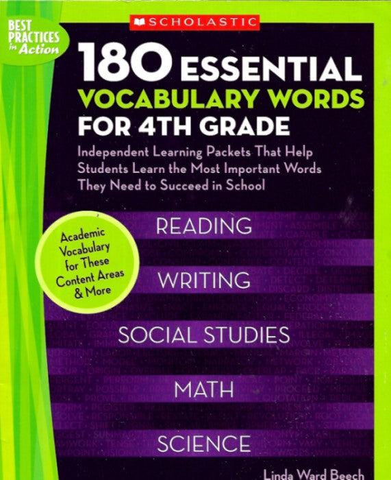 180 Essential Vocabulary Words for 4th Grade