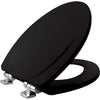 Mayfair Marion Black Elongated Enameled Wood Slow Close Toilet Seat