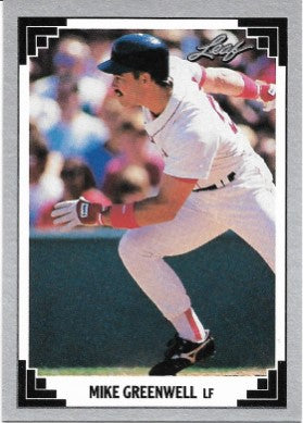 1991 Leaf Baseball Card #19 Mike Greenwell