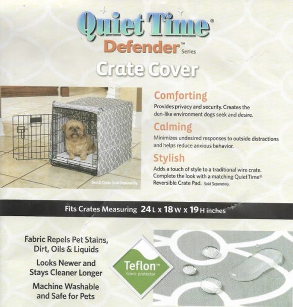 MidWest QuietTime Defender Dog Crate Cover, Gray